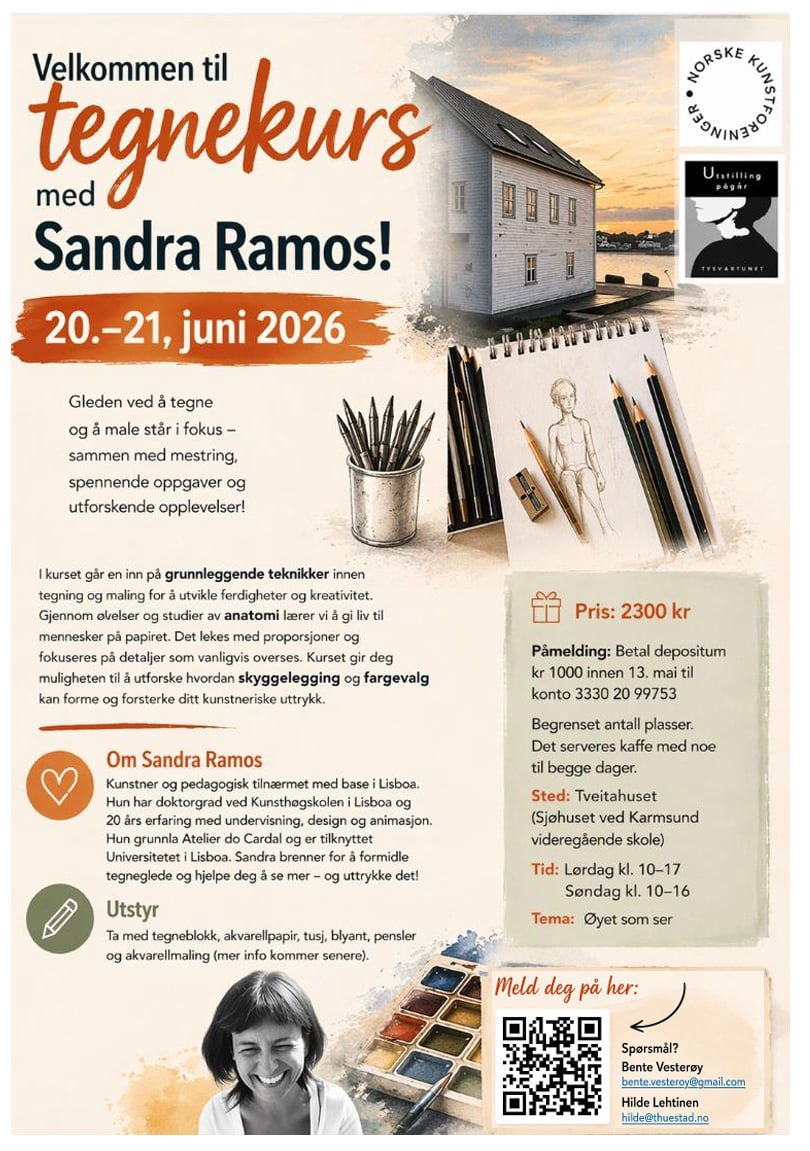 Tegnekurs med Sandra Ramos - ny påmeldingsfrist!